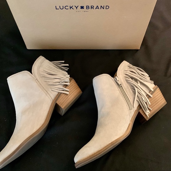 Lucky Brand Shoes - • [Lucky Brand] Suede Fringe Booties •